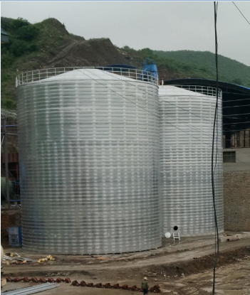 旌阳粮食钢板仓的安装全过程不用热焊接